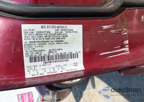 2004 Mercury Grand Marquis Ls from USA, damaged, VIN 2MEFM75WX4X656488